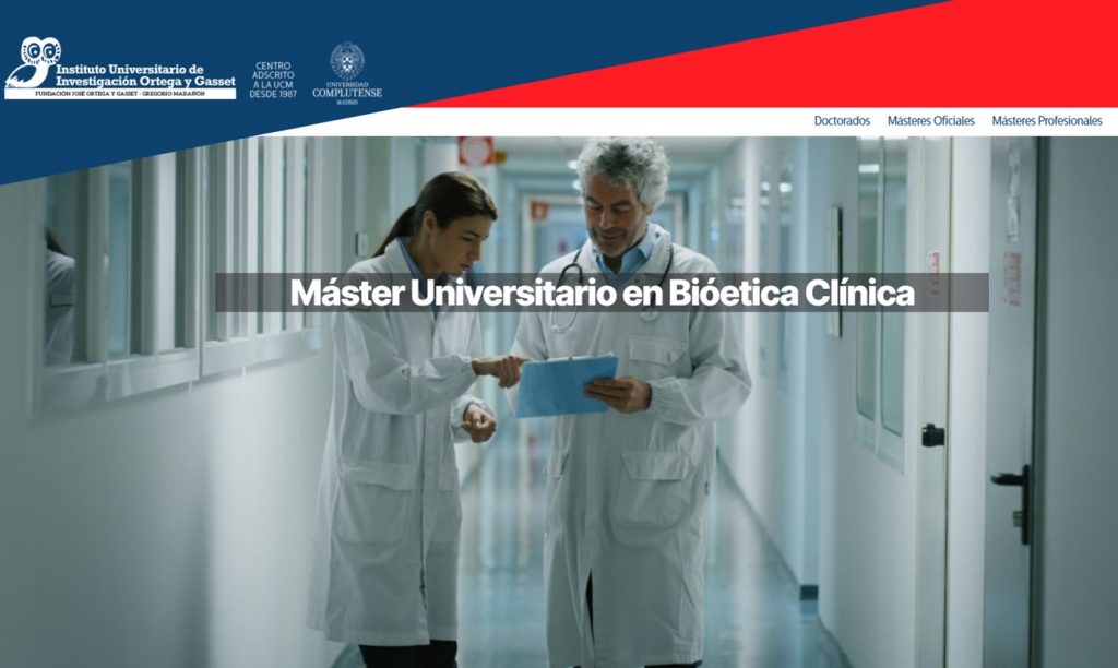 Máster Universitario en Bioética Clínica