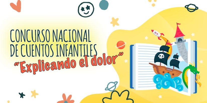 Cartel del concurso nacional de cuentos infantiles “Explicando el dolor”