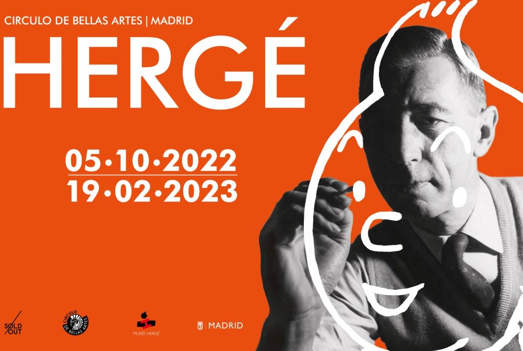 Cartel de la exposición exposición “Hergé The Exhibition”