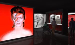 Montaje de la exposición Bowie Taken by Duffy