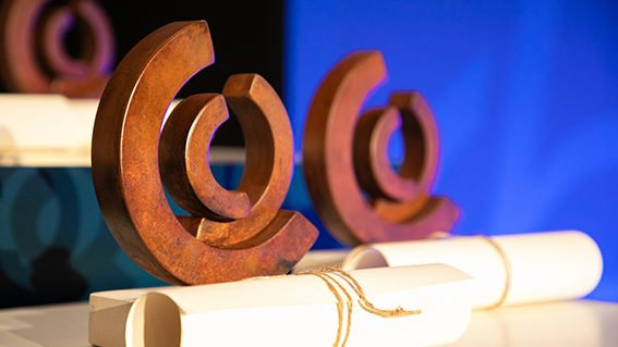 Imagen de los trofeos de los Premios Cecilia Conde