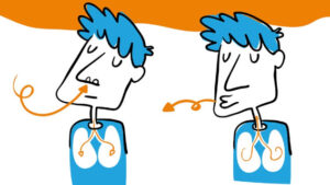 Ilustración sobre ejercicios respiratorios