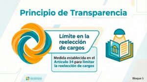 El bloque quinto se refiere a la limitación de mandatos