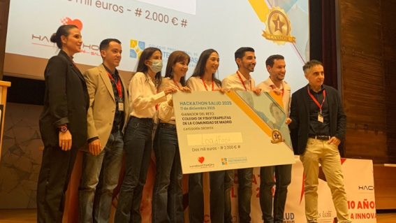 El equipo LoadFoot ganó el Reto Colegio de Fisioterapeutas de Madrid en la categoría Growth, dentro del Hackathon Salud 2025