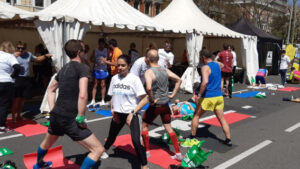 El CPFCM cuenta con una bolsa de voluntarios que asisten a los participantes en las carreras con las que colabora la Institución